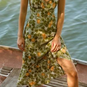 Reformation Embry dress in Orange Grove NWT SIZE 6